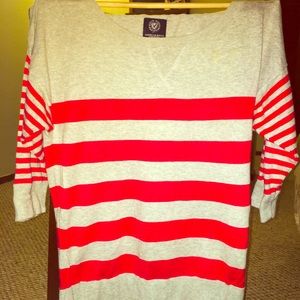 American Eagle Outfitters Gray Red Sweater